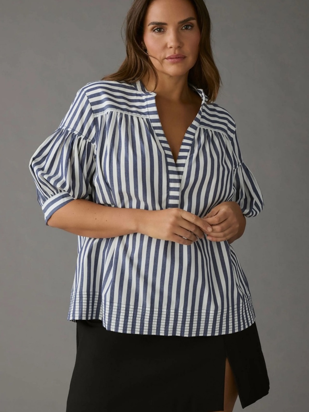 Anthropologie The Darcey Popover Swing Top Size XL